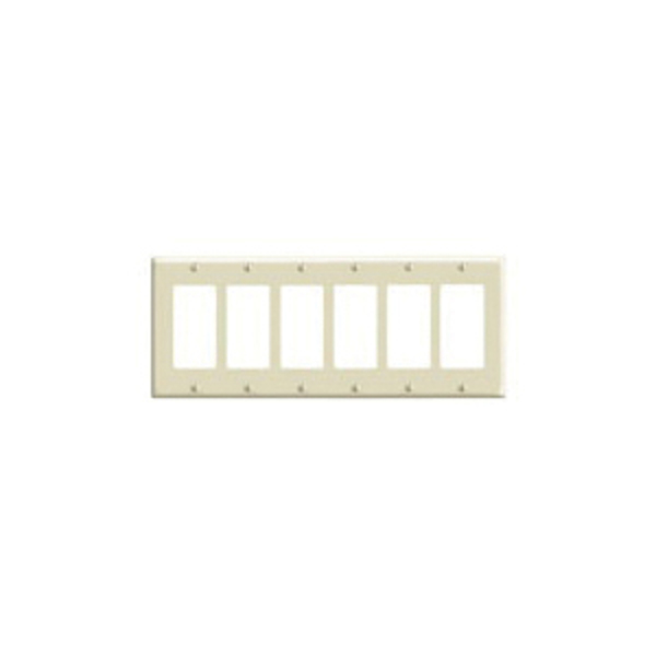 Leviton Wallplates 6 Gang Lt Almd Wall Pla 80436-T